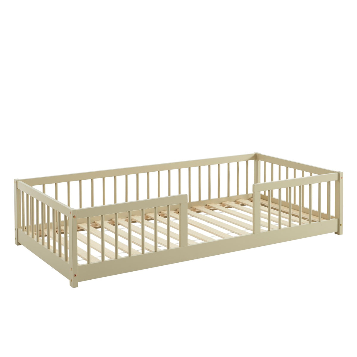 Eden - Letto per bambini con sponde - Pino massello beige