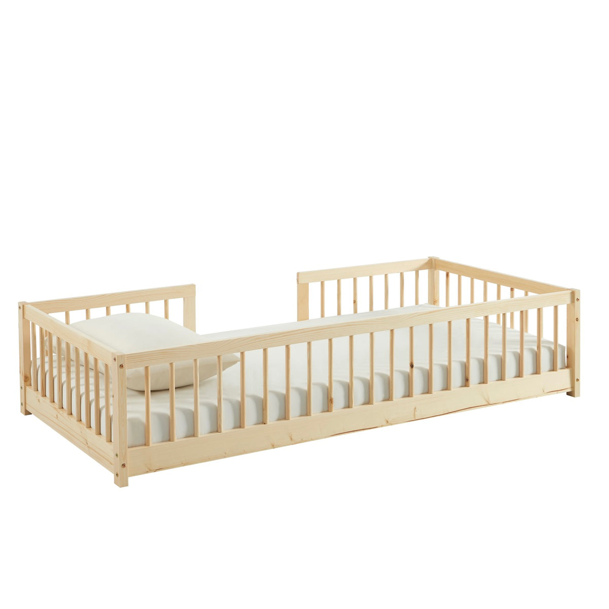 Eden - Letto per bambini con sponde - Pino massello