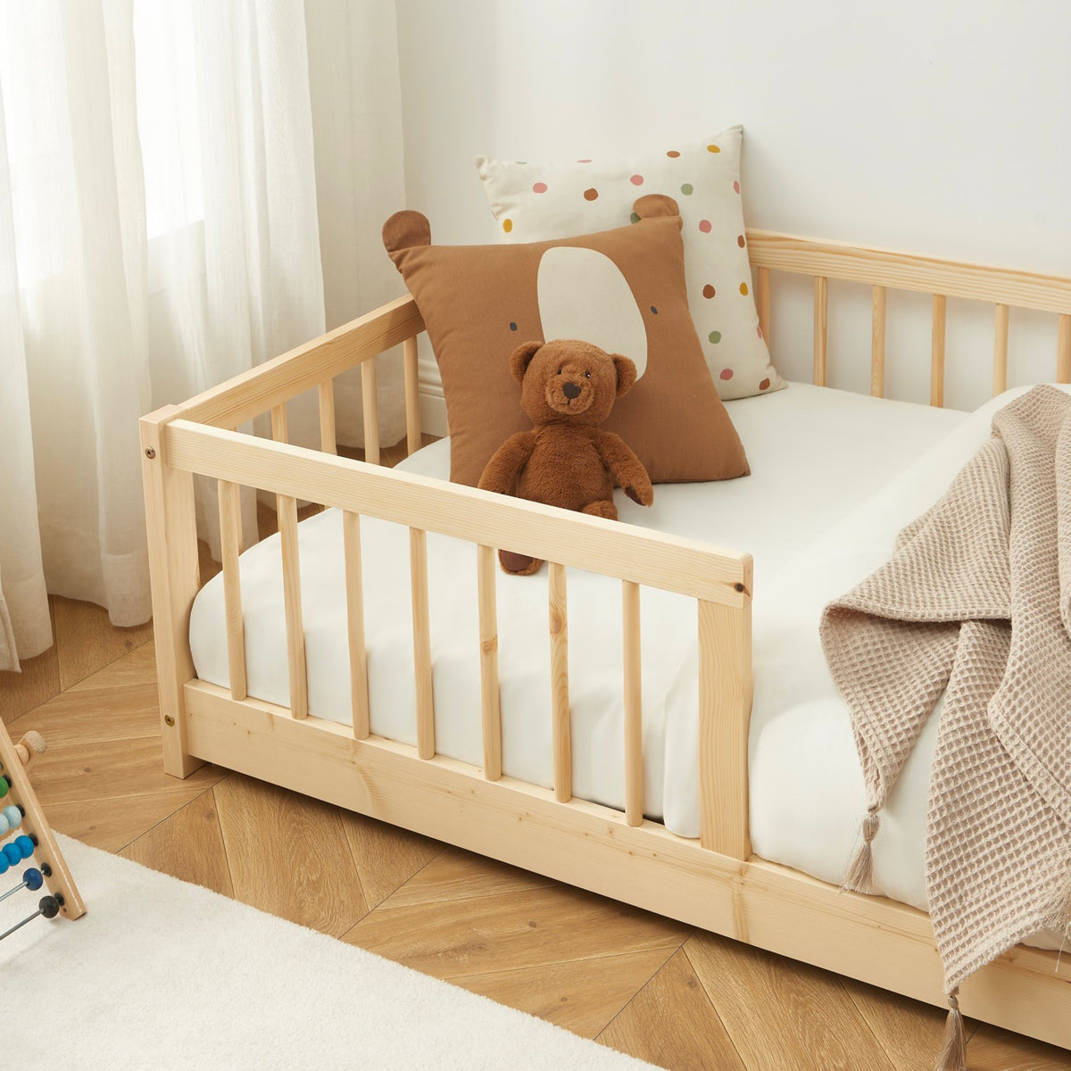 Eden - Letto per bambini con sponde - Pino massello
