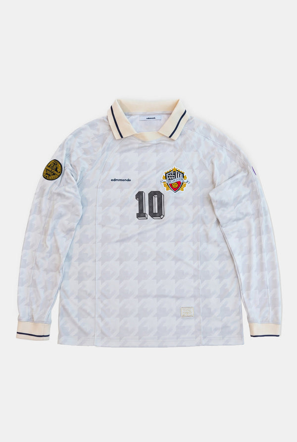 Camiseta de manga larga Mundial lisa blanco roto