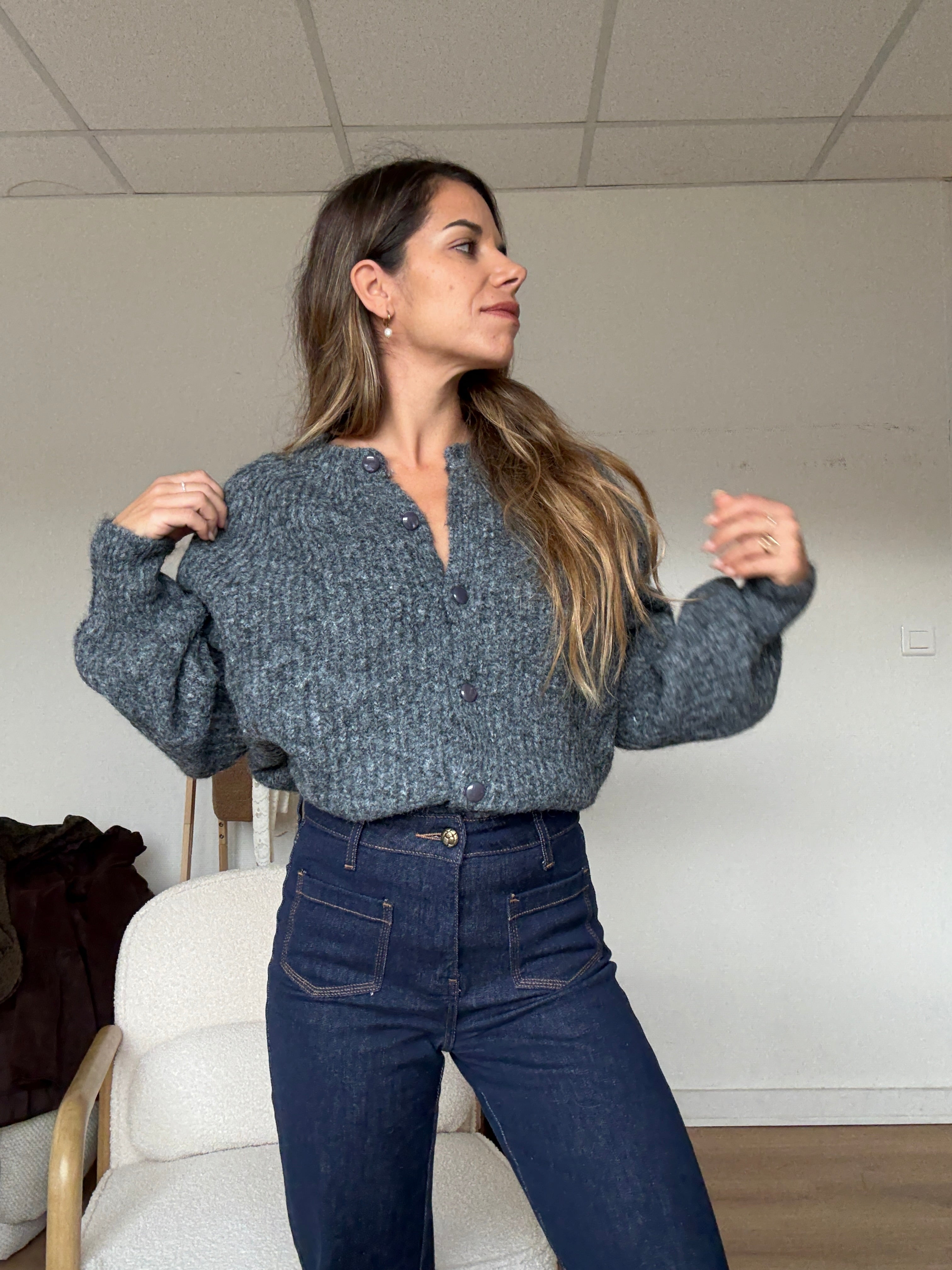 Dark Gray Irene Cardigan