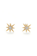 Boucles D'Oreilles "Mon Étoile" Or Jaune 375/1000 Et Zirconium