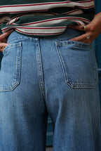 Jeans Wide Stone Blue