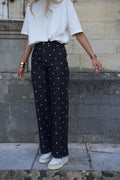 Jeans A Pois Celena - Nero