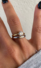 Bicolour Solitaire Ring