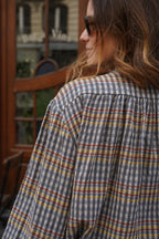 Colette Blue/Yellow Check Blouse