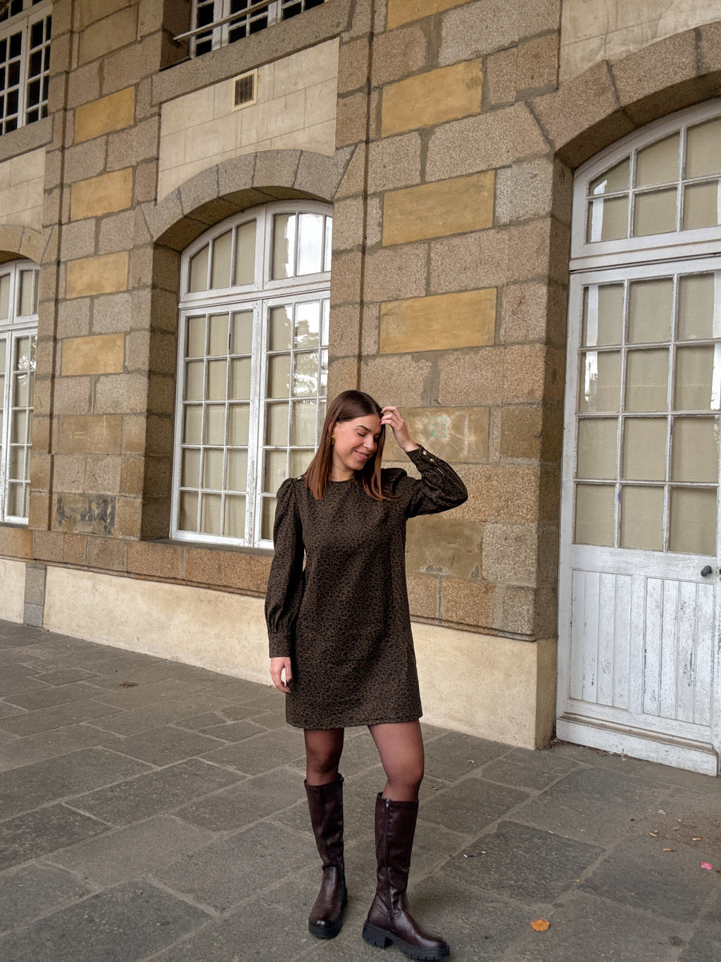 Victoire Leopard Dress