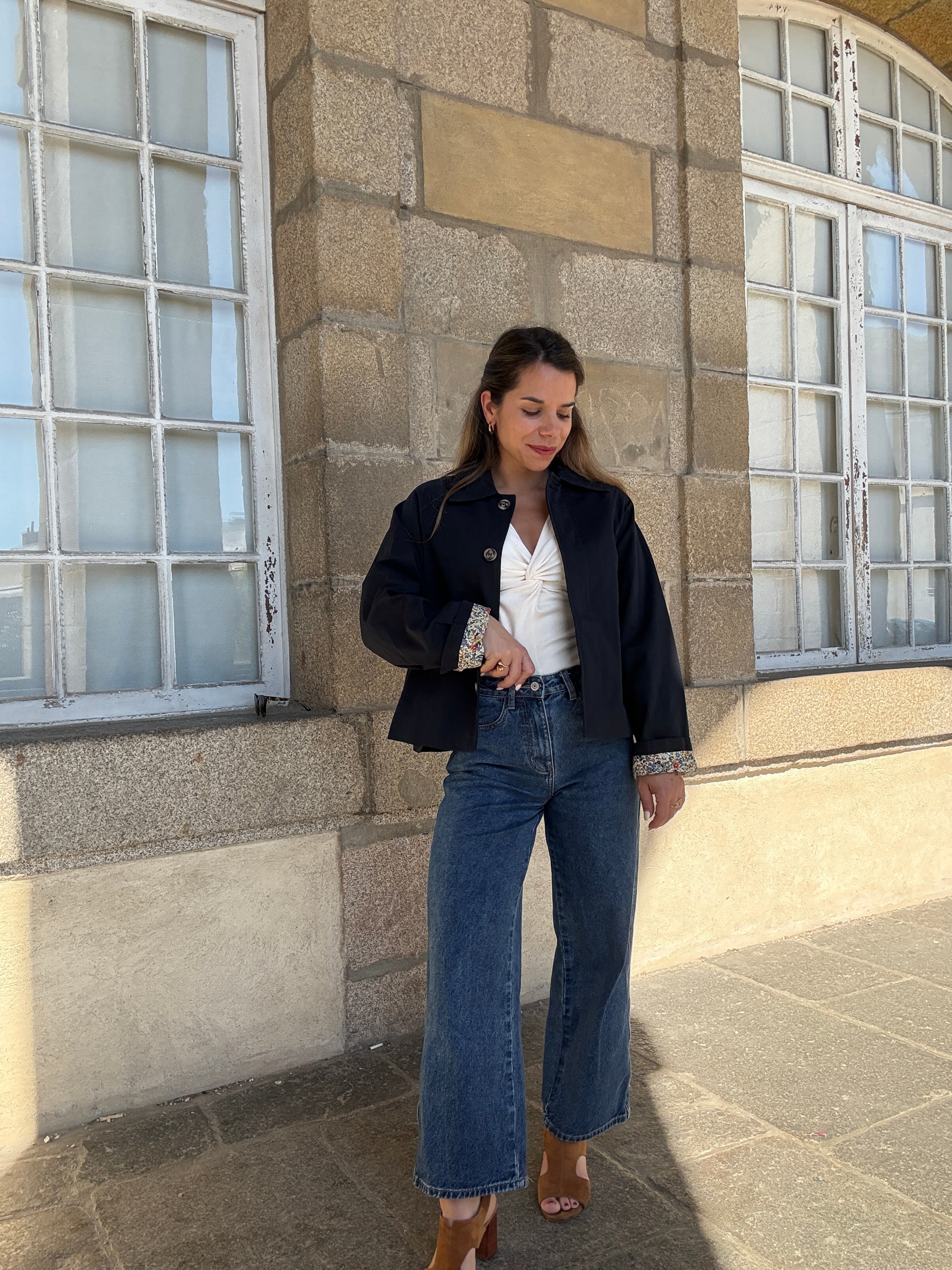 Chaqueta trench Liberty de algodón marino Edith