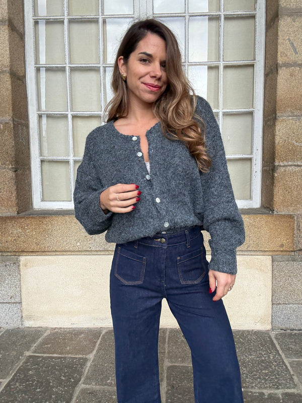 Charlie dark grey cardigan