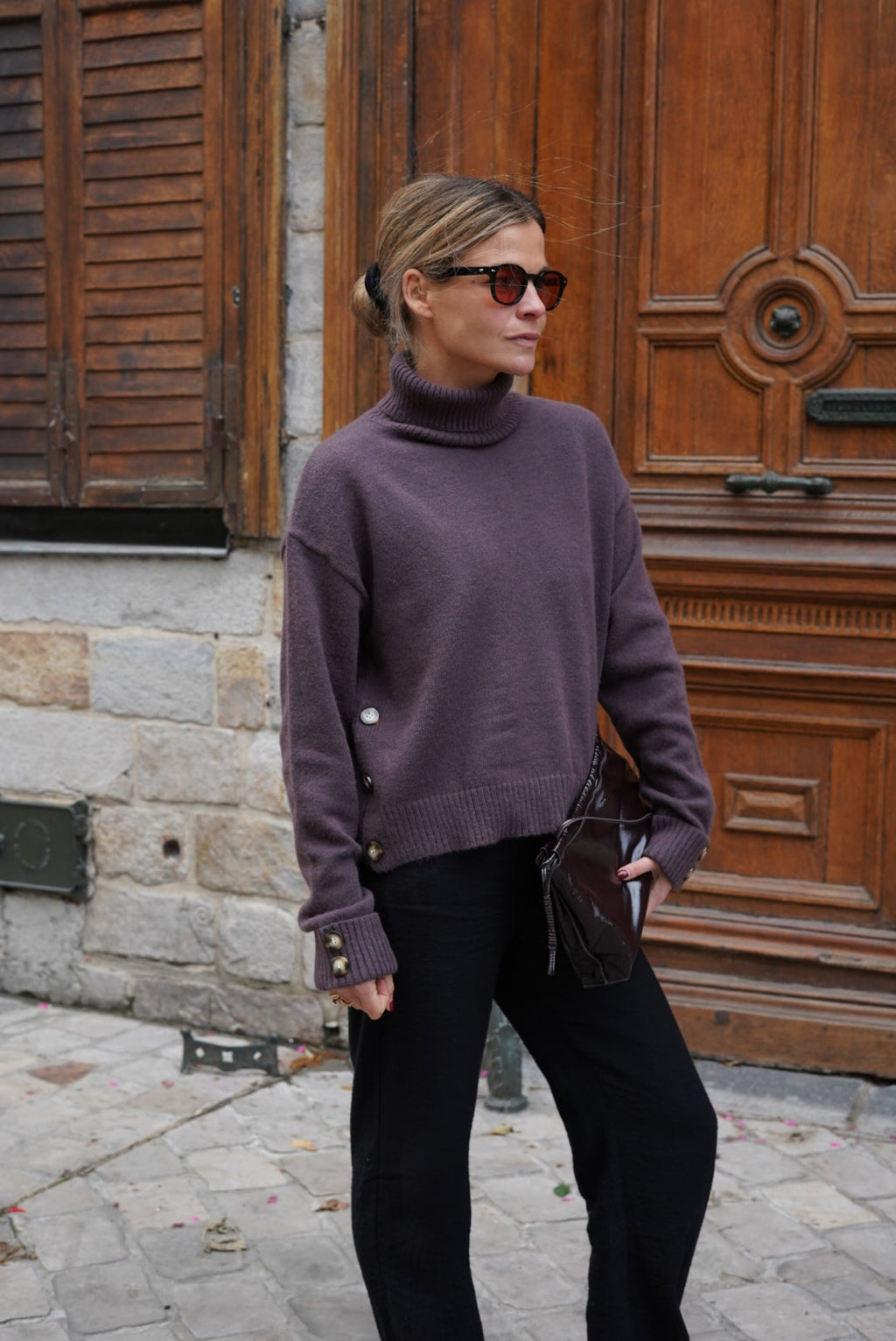 Mayeul Brown Turtleneck Sweater