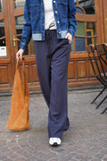 Axel Fine Stripe Navy Trousers