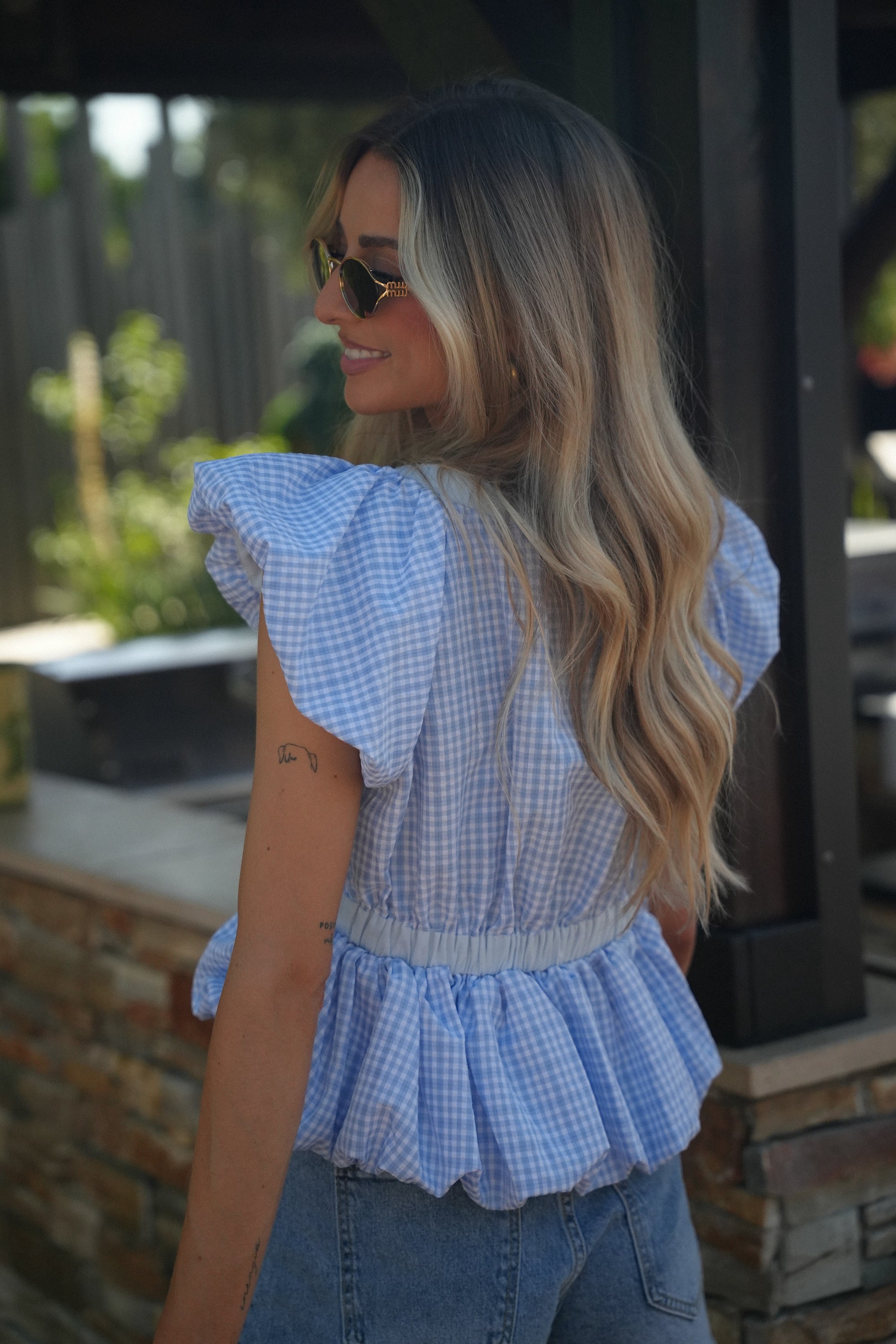 Blouse Ballon Romy - Bleue