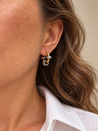 Boucles D'Oreilles Elara Bicolore - Anneau Doré Ou Argent
