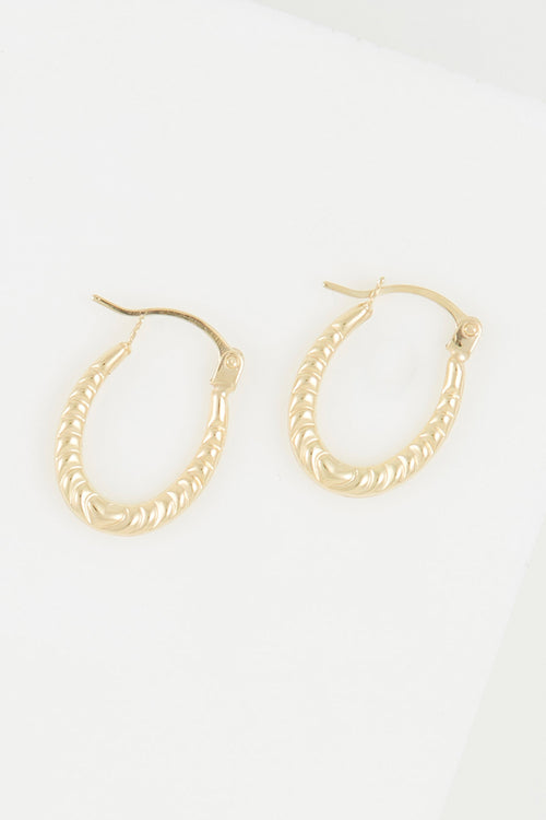 Créoles "Evin"  11Mm Or Jaune 375/1000