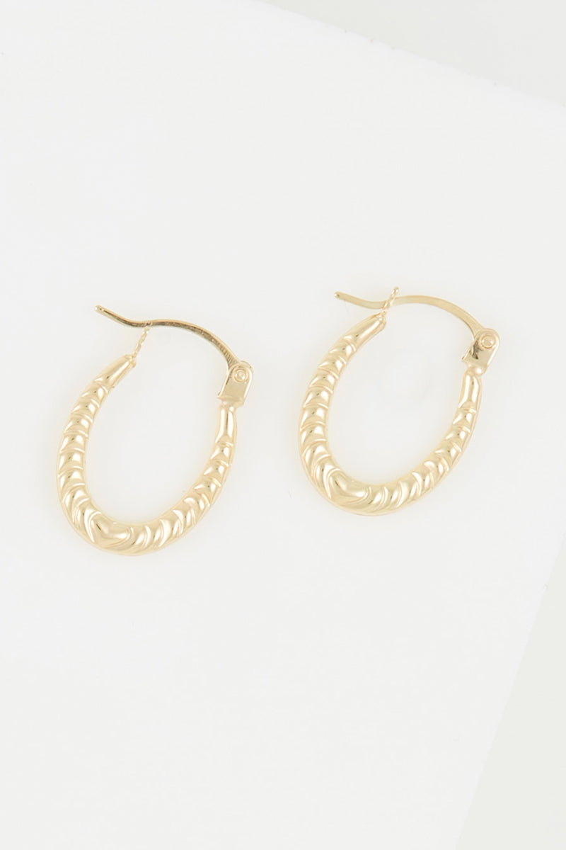 Créoles "Evin"  11Mm Or Jaune 375/1000