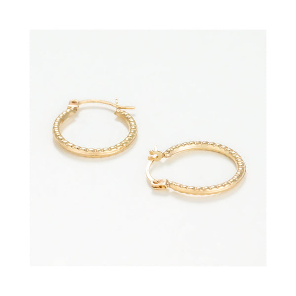 "Hiba" Hoop Earrings 15Mm Yellow Gold 375/1000