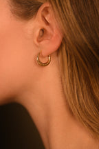 Orecchini a cerchio "Constance" 18 mm oro giallo 375/1000