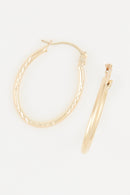 Pendientes Aros "Olivia" Oro Amarillo 375/1000 15Mm