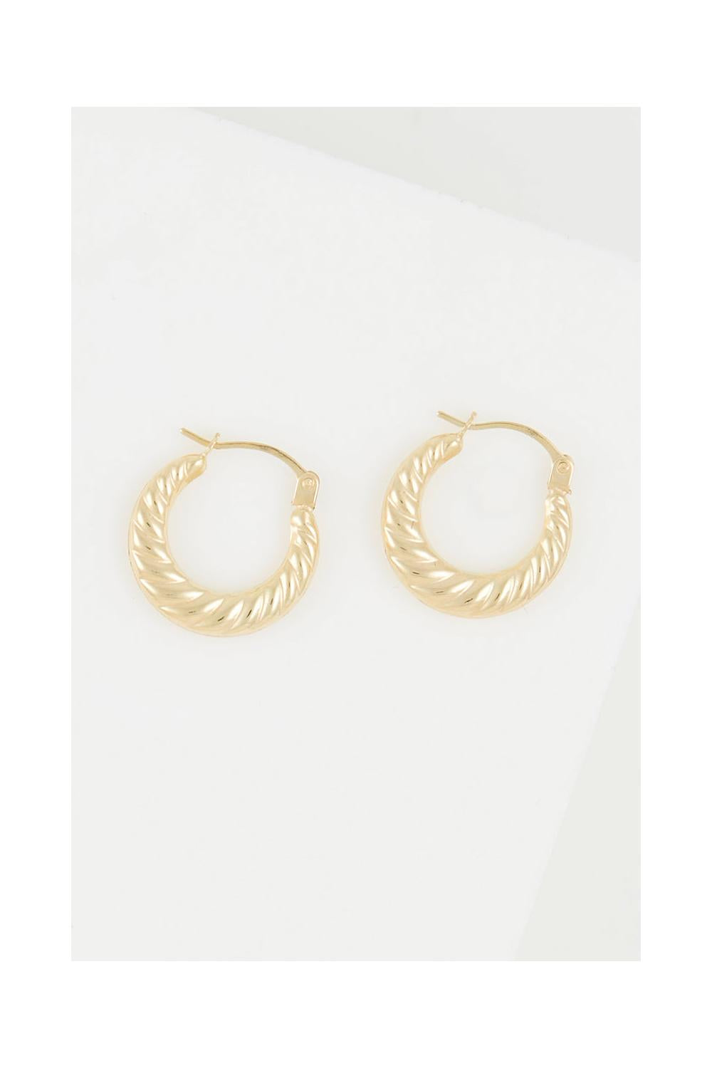 "Iseult" Hoop Earrings 15Mm 375/1000 Yellow Gold