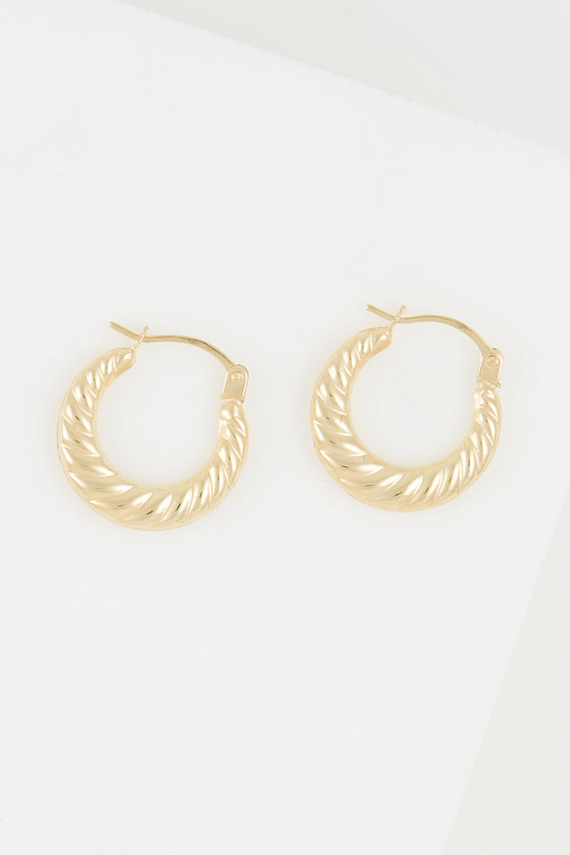Pendientes Aros "Iseult" 15Mm Oro Amarillo 375/1000