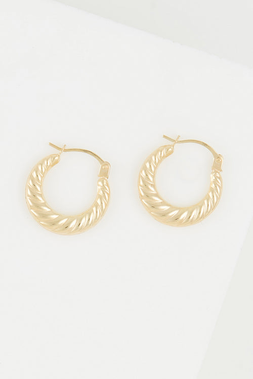 Créoles "Iseult" 15Mm Or Jaune 375/1000