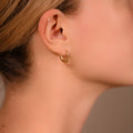 "Iseult" Hoop Earrings 15Mm 375/1000 Yellow Gold