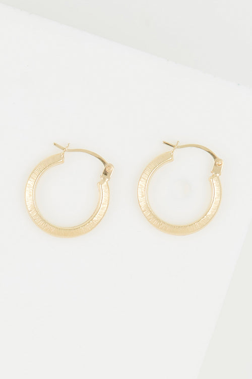 Créoles "Nina" 15Mm Or Jaune 375/1000