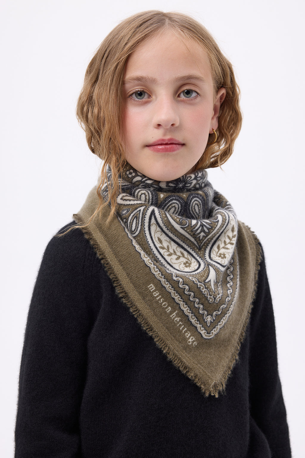 Petit Bandana Efi Bandana Efi - Vert Khaki Blanc - Enfant