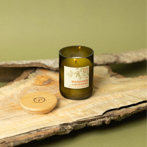Paddywax - Bougie Verre Recyclé Eco Green 226G - Mandarine & Lavande