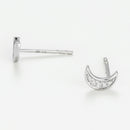 Boucles D'Oreilles "Diamond Moon" Diamants 0,02/10 - Or Blanc 375/1000