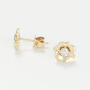 "Laëtitia" Earrings D0.04/14 - 375/1000 Yellow Gold