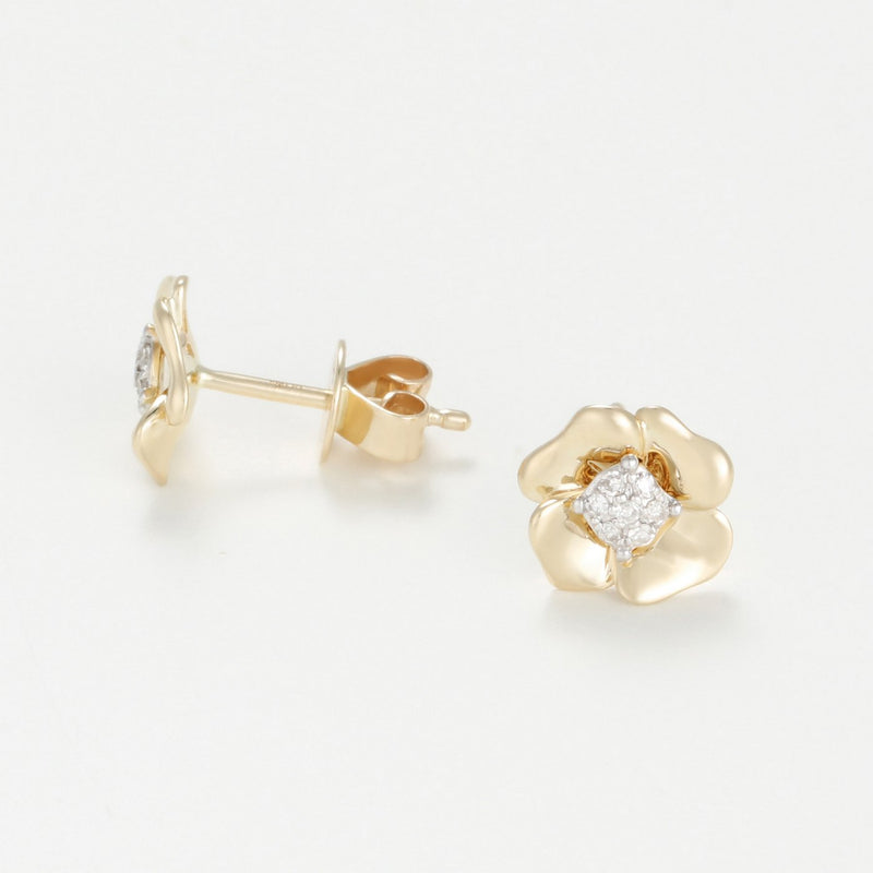 "Laëtitia" Earrings D0.04/14 - 375/1000 Yellow Gold