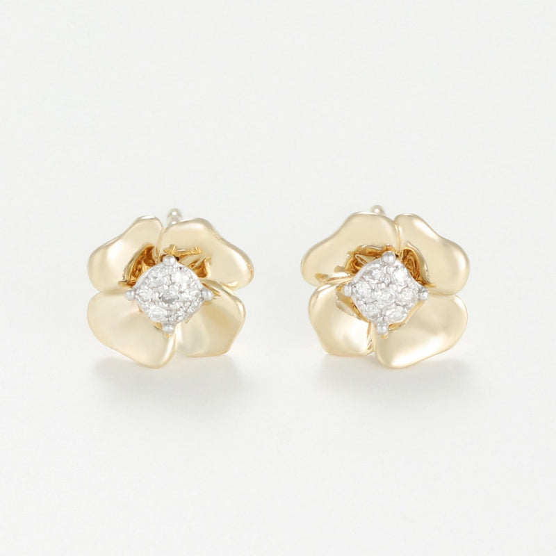 "Laëtitia" Earrings D0.04/14 - 375/1000 Yellow Gold