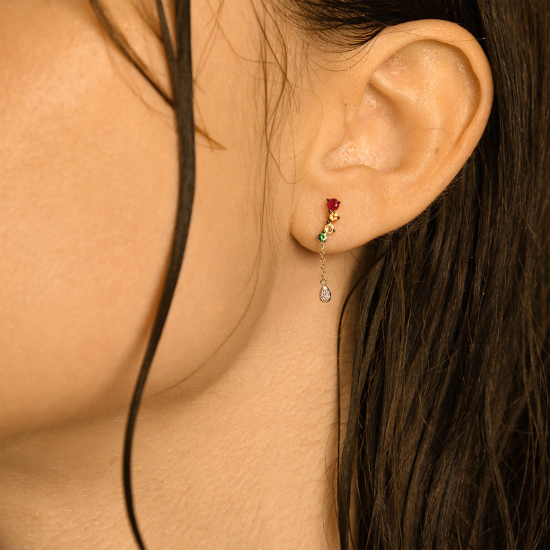 Boucles D'Oreilles "Amélie" D0,03/12 Os0,12/2 Ys0,09/2 Tsa0,04/2 R0,13/2