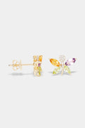 Boucles D'Oreilles "Julianna" D0,04/20 Am0,25/2 C0,26/2 Pt0,29/4 - Or Jaune