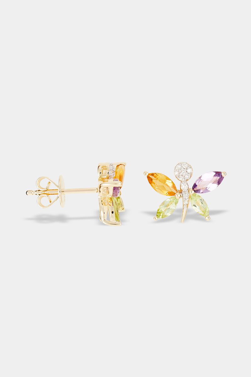 Boucles D'Oreilles "Julianna" D0,04/20 Am0,25/2 C0,26/2 Pt0,29/4 - Or Jaune