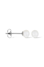 Boucles D'Oreilles "My Pearl" Or Blanc 375/1000 Perles Blanches