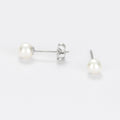 Boucles D'Oreilles "My Pearl" Or Blanc 375/1000 Perles Blanches - Or Blanc 375/1000