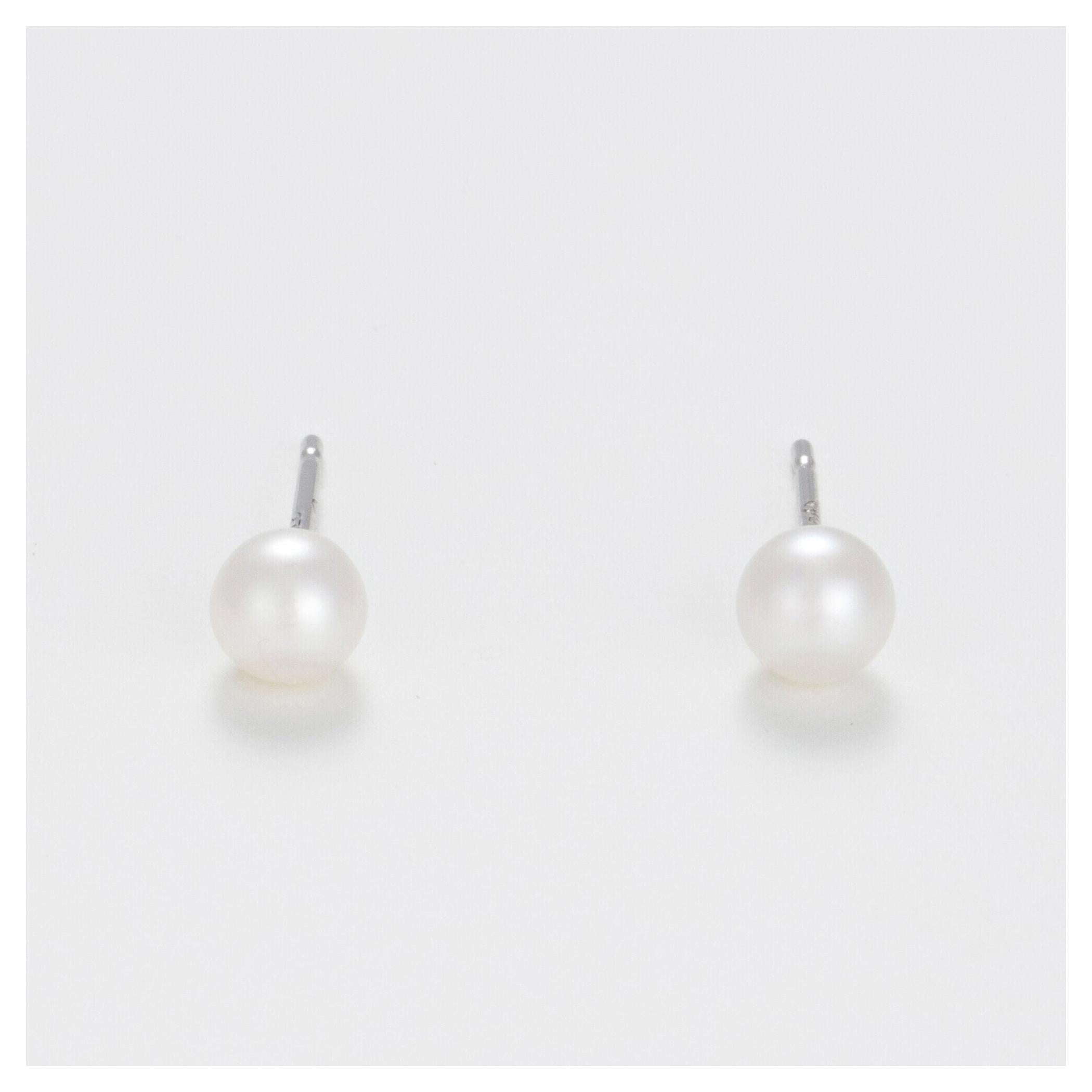 Pendientes "My Pearl" - Oro Blanco 375/1000 Perlas Blancas