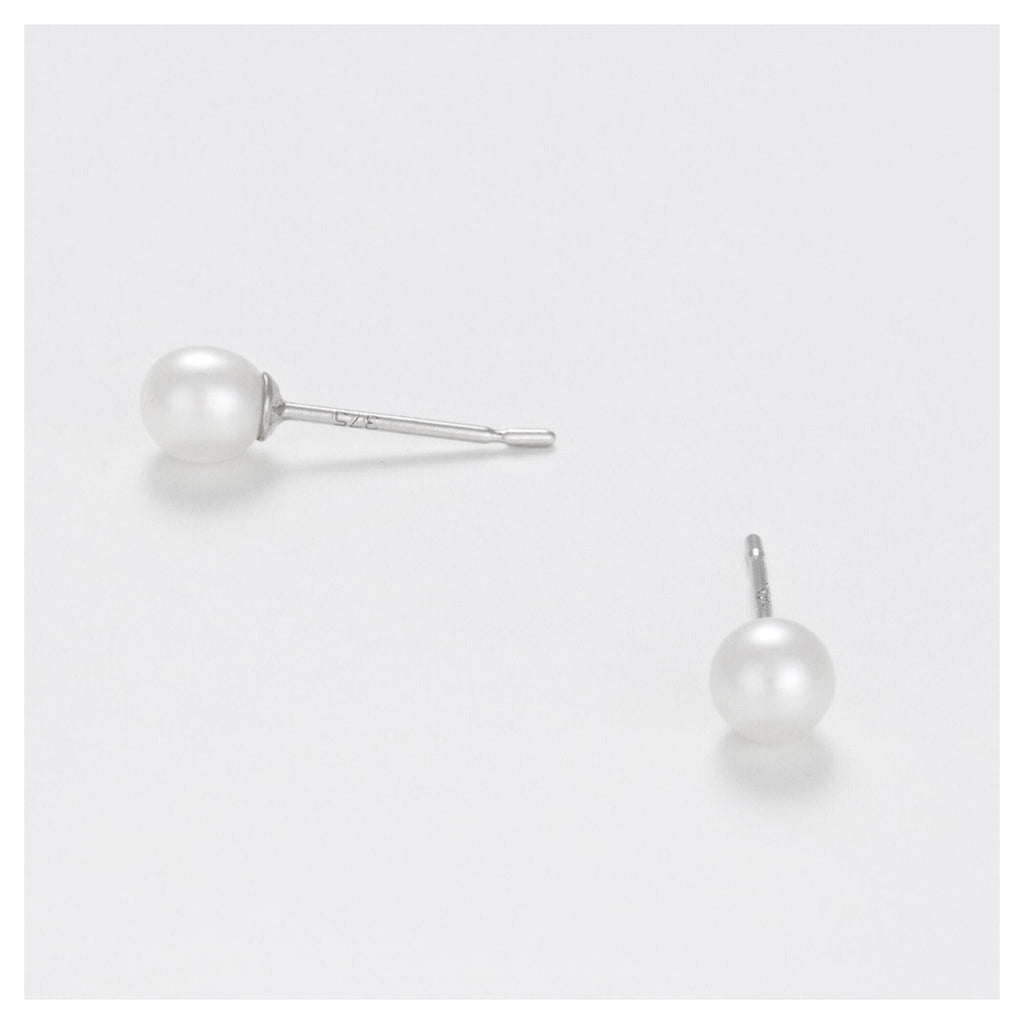 Pendientes "My Pearl" - Oro Blanco 375/1000 Perlas Blancas