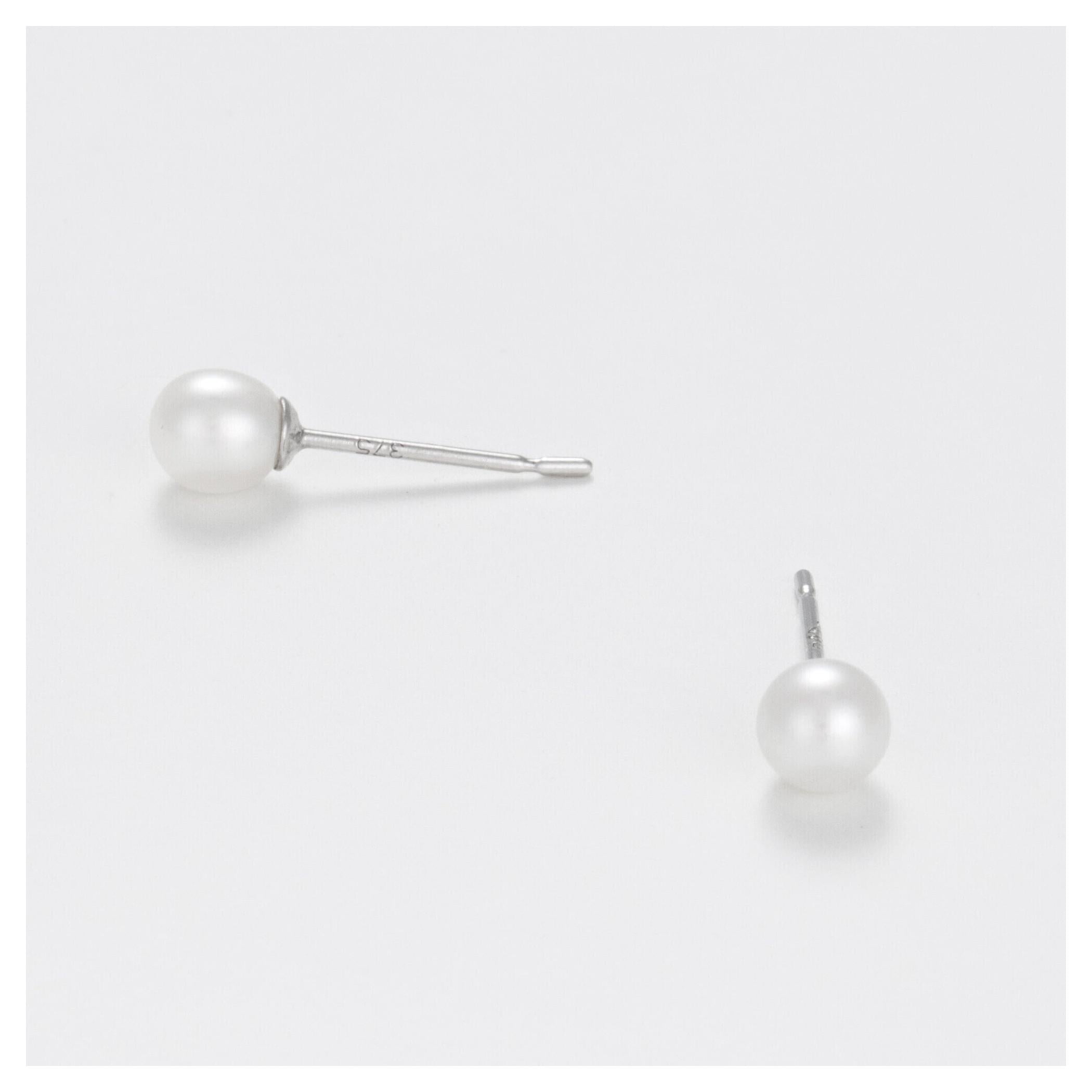Pendientes "My Pearl" - Oro Blanco 375/1000 Perlas Blancas