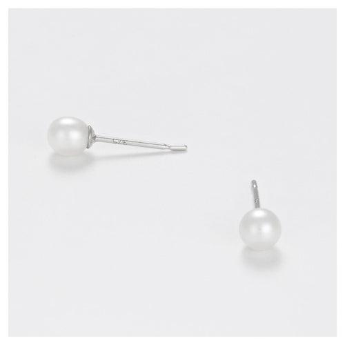 Boucles D'Oreilles "My Pearl" - Or Blanc 375/1000 Perles Blanches