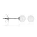 Boucles D'Oreilles "My Pearl" - Or Blanc 375/1000 Perles Blanches