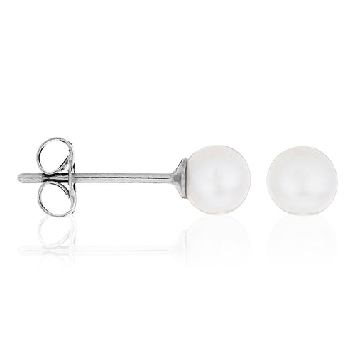 Boucles D'Oreilles My Pearl - Or Blanc Perles Blanches