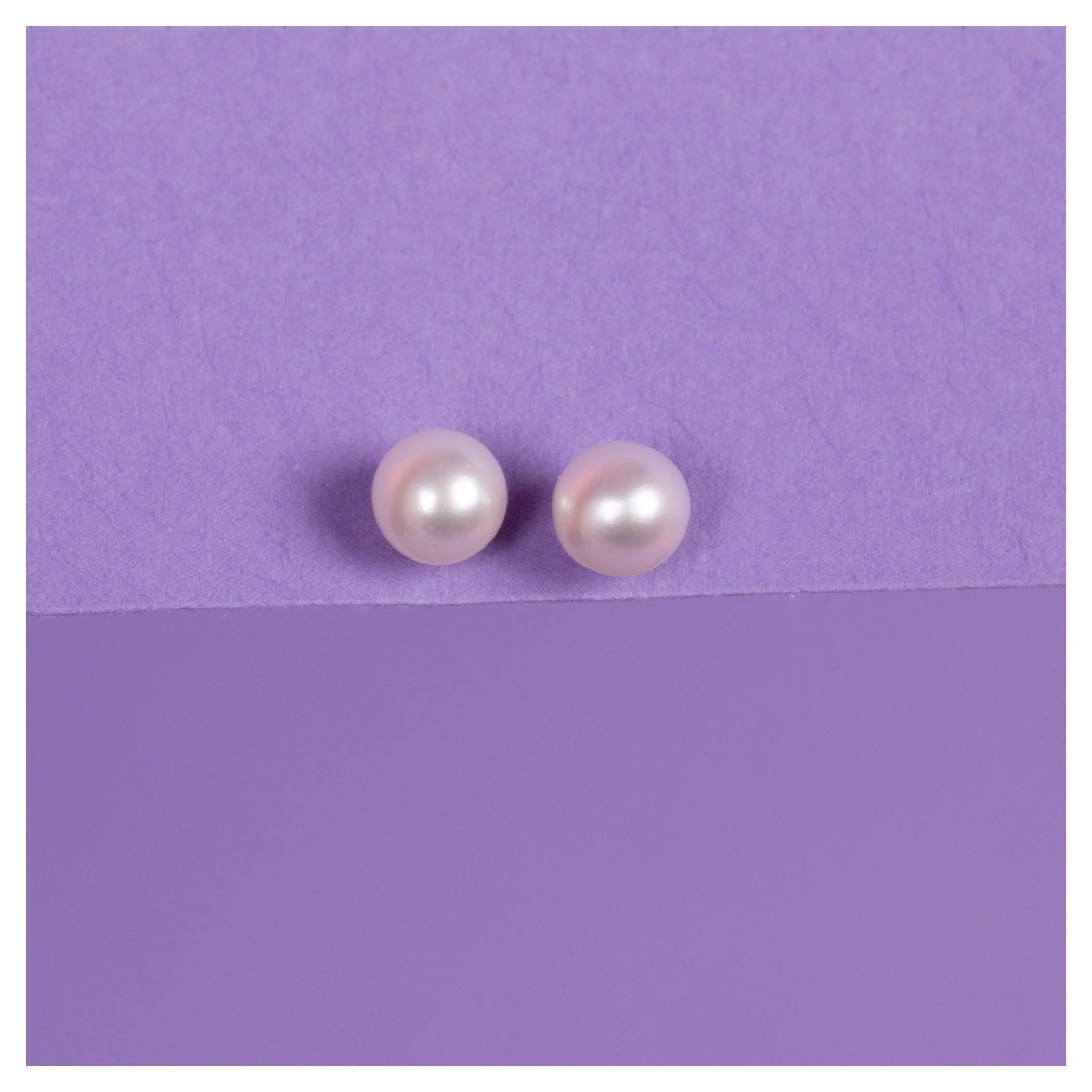 “My Pearl” Earrings – 375/1000 Yellow Gold White Pearls