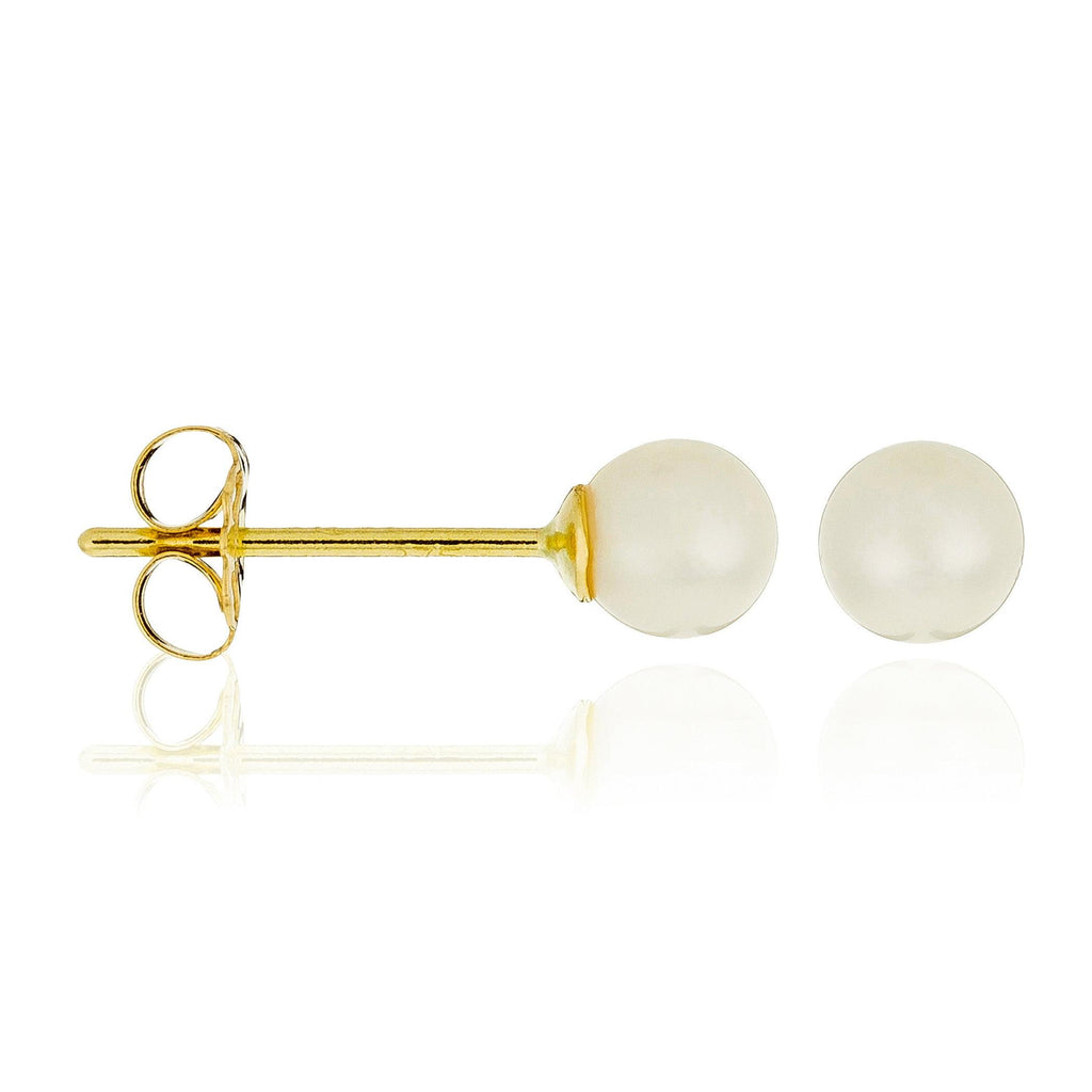 “My Pearl” Earrings – 375/1000 Yellow Gold White Pearls