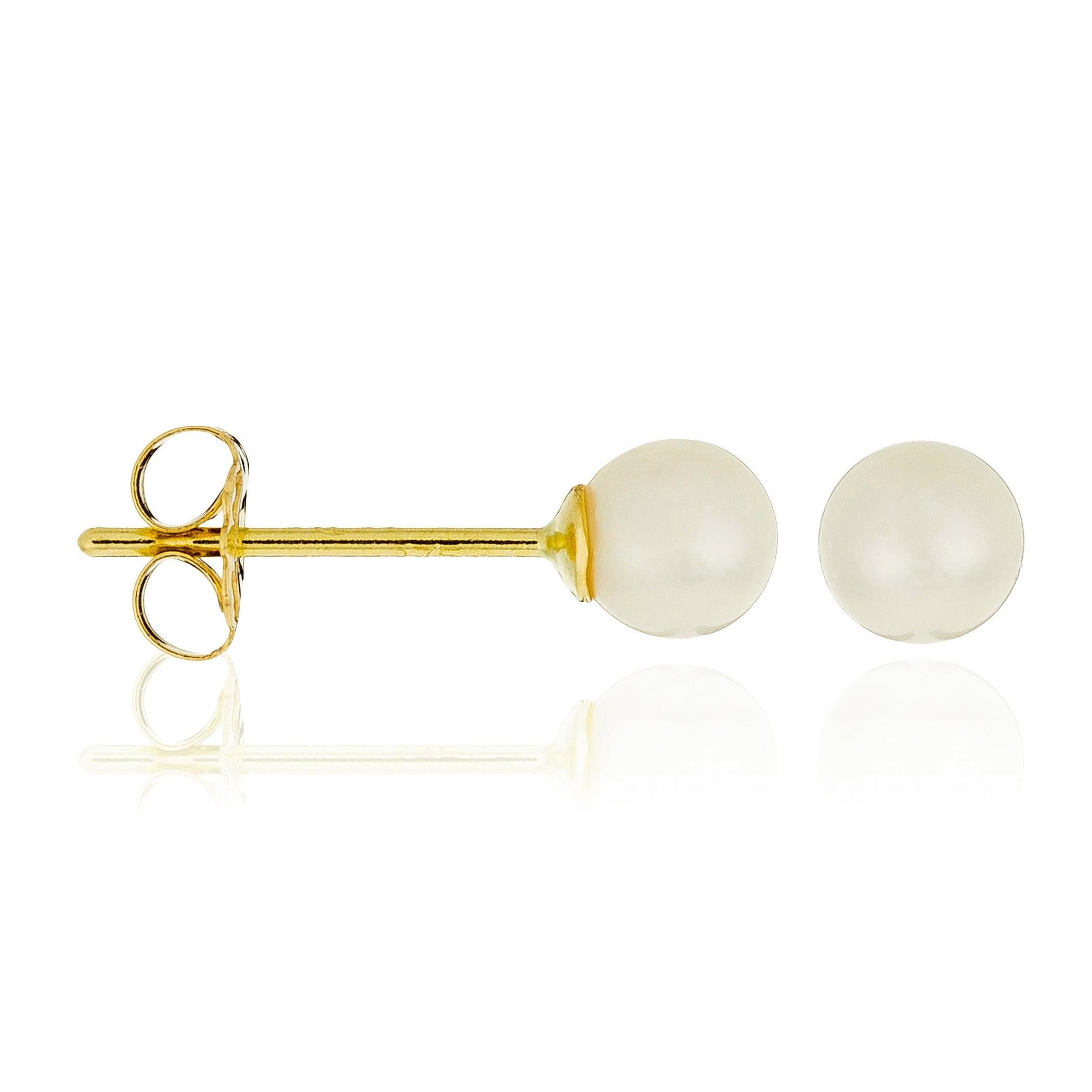 “My Pearl” Earrings – 375/1000 Yellow Gold White Pearls