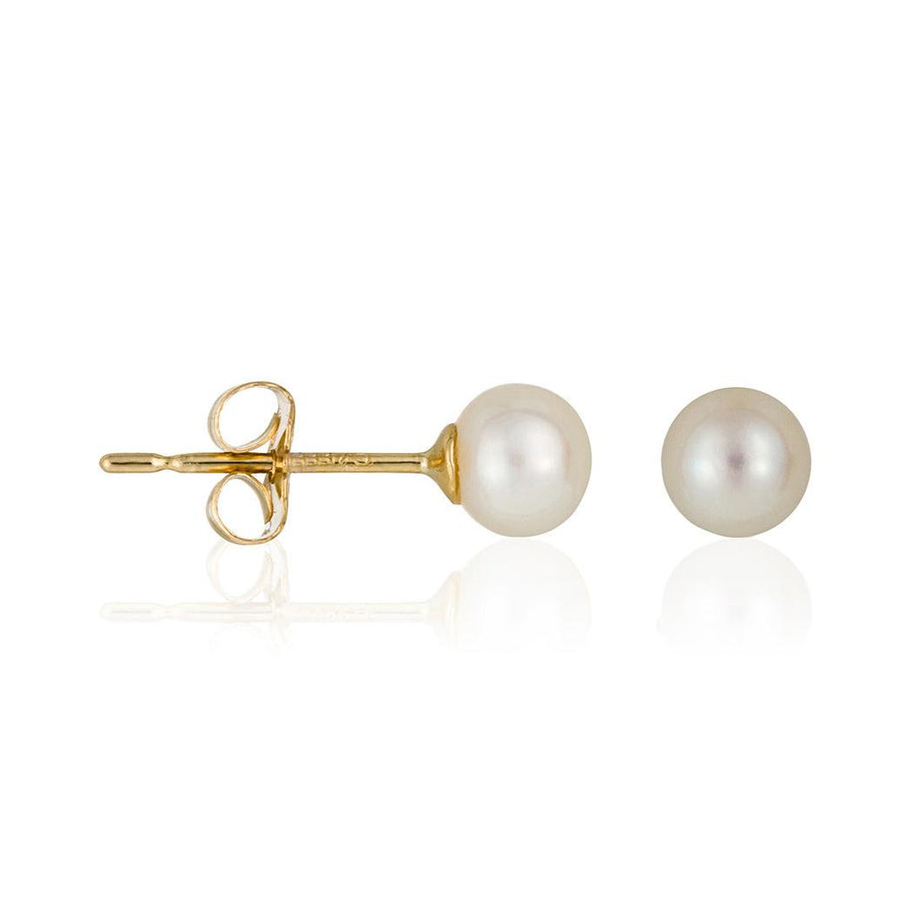 “My Pearl” Earrings – 375/1000 Yellow Gold White Pearls