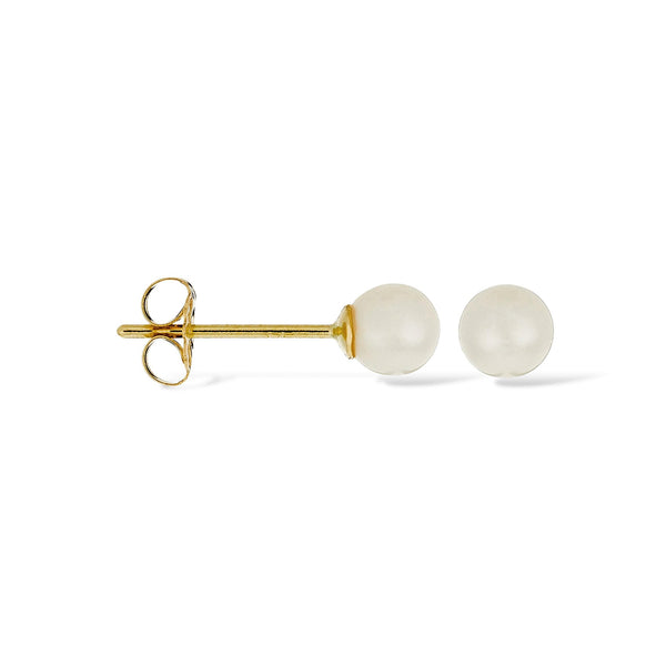 Øreringe "My Pearl" 375/1000 gult guld hvide perler