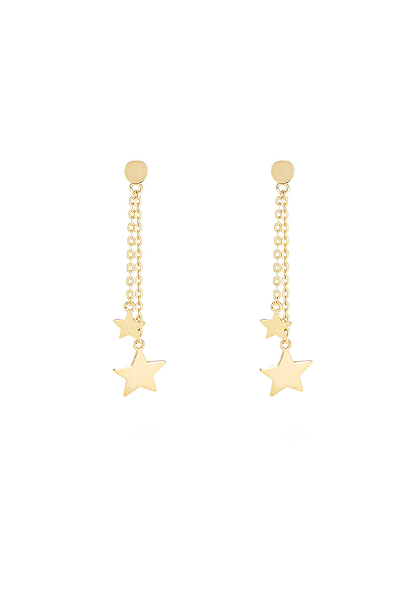"Etoiles Pendantes" Earrings in 9ct Yellow Gold (375/1000)